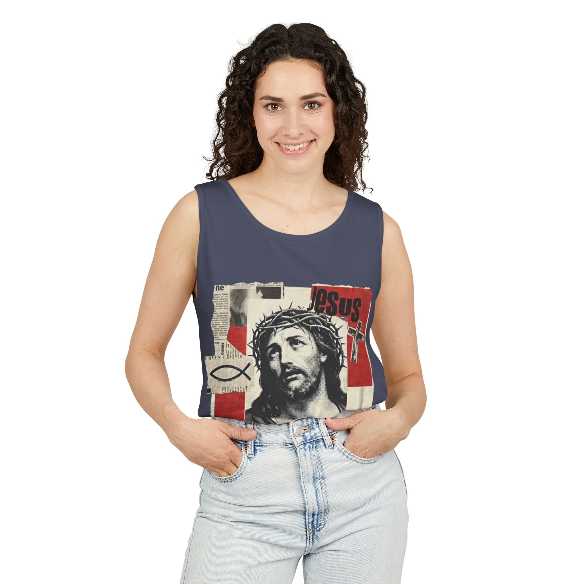 “Jesus lives” Unisex Tank Top