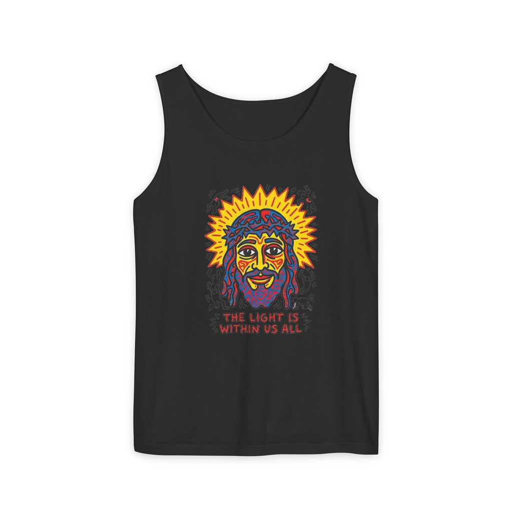 “The light” Unisex Garment-Dyed Tank Top