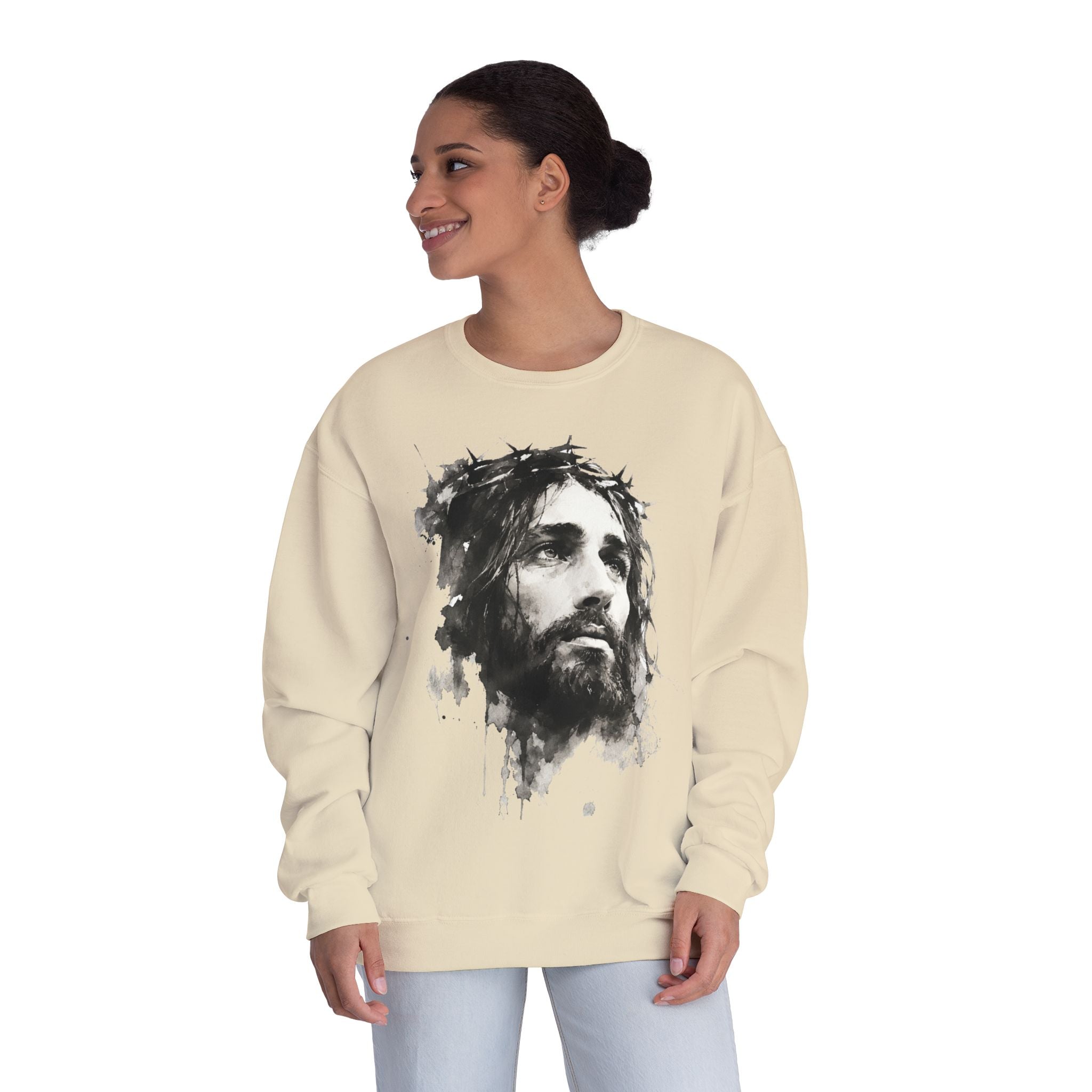 “Jesus water art” Unisex Crewneck Sweatshirt