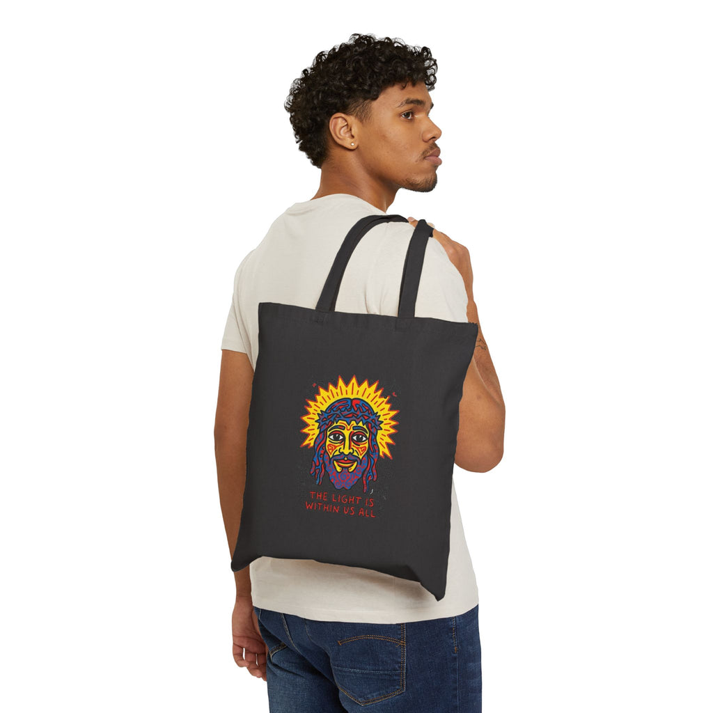 “The light” Cotton Canvas Tote Bag