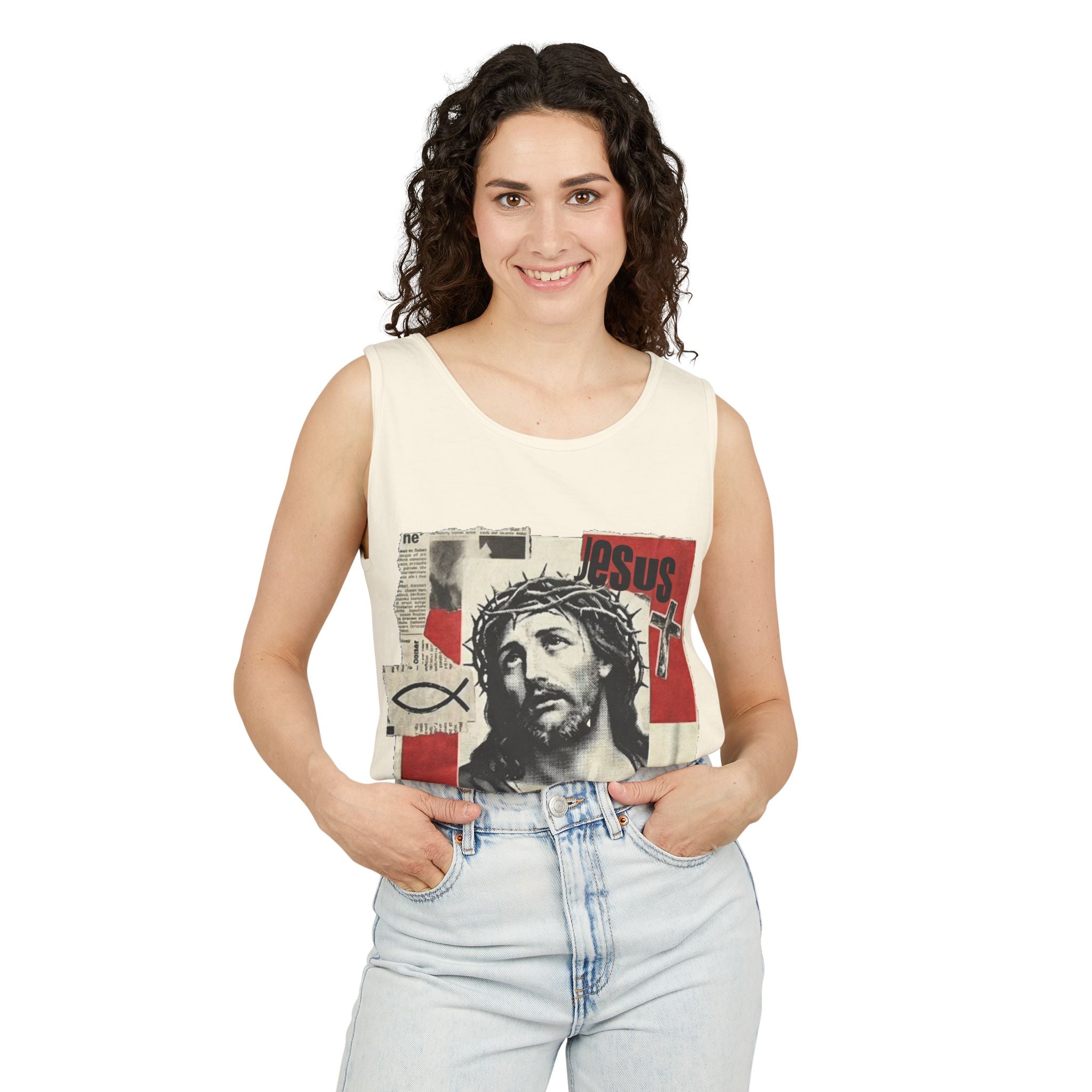 “Jesus lives” Unisex Tank Top