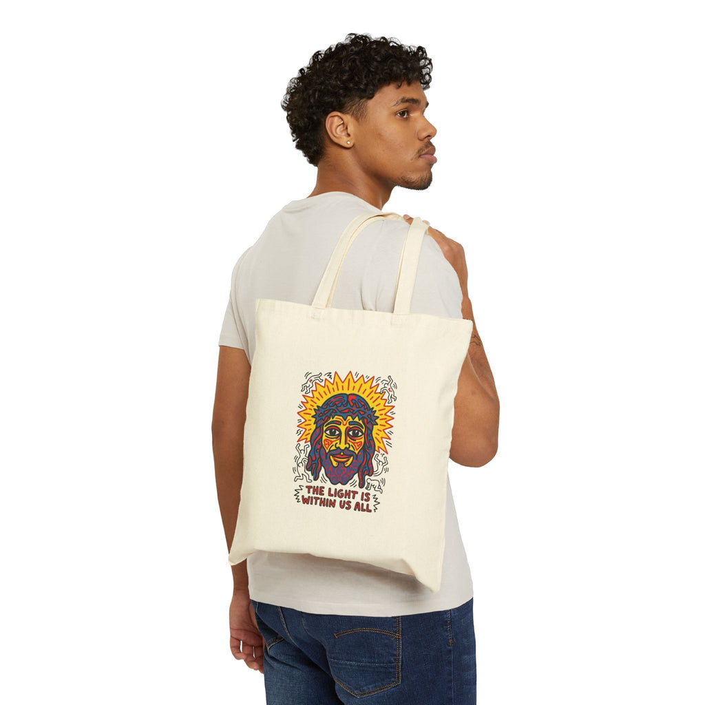 “The light” Cotton Canvas Tote Bag