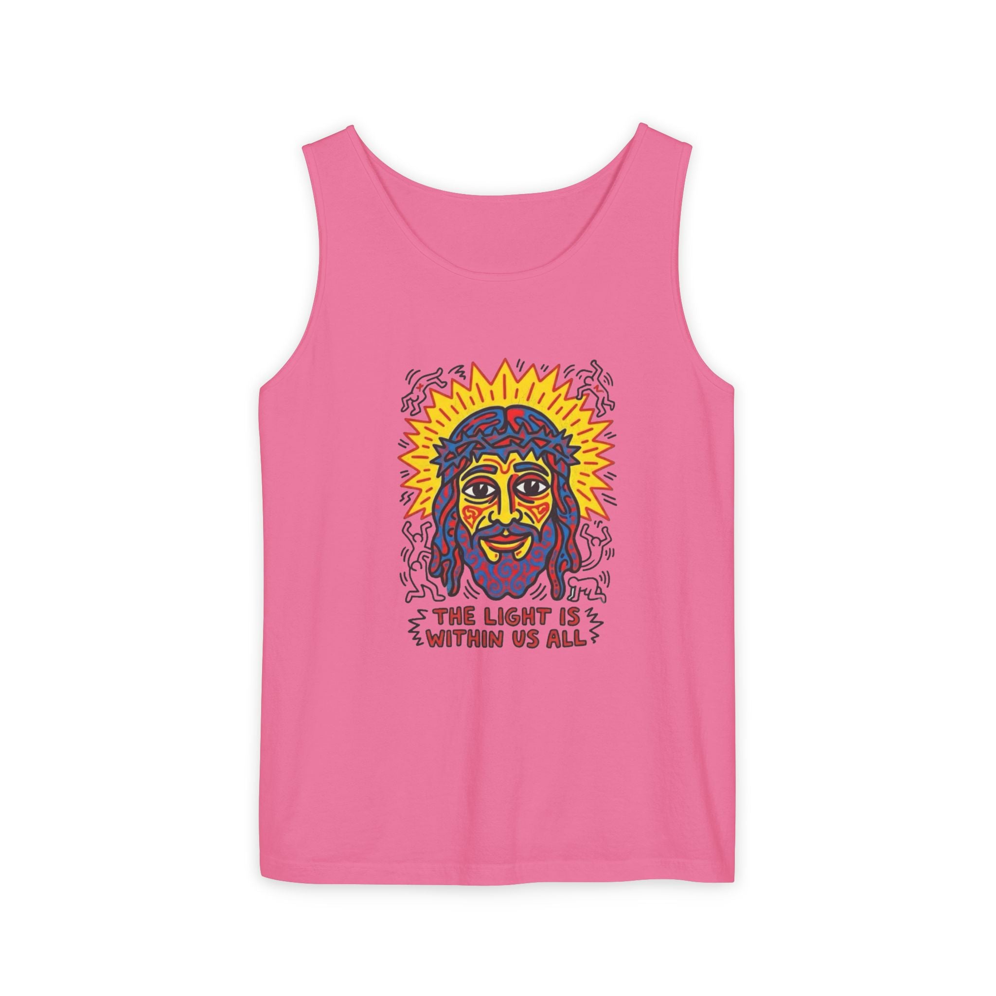 “The light” Unisex Garment-Dyed Tank Top