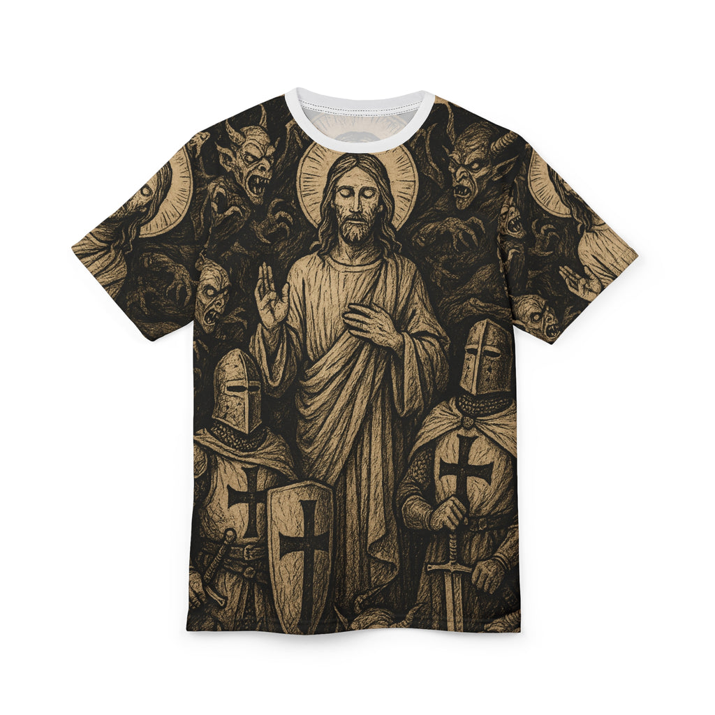 “Crusade” Unisex Cut & Sew Tee (AOP)