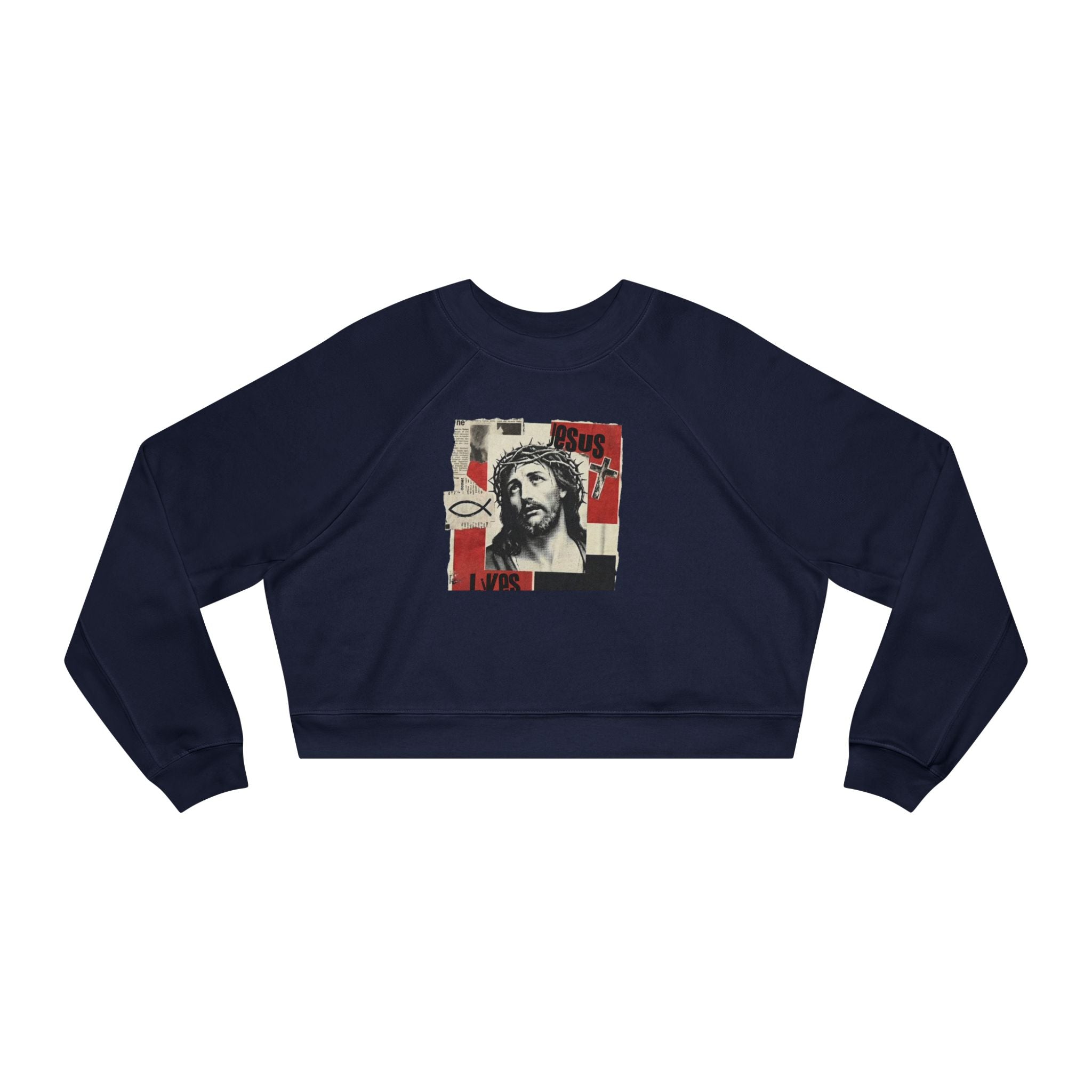 “Jesus lives” Women's Cropped Fleece Pullover