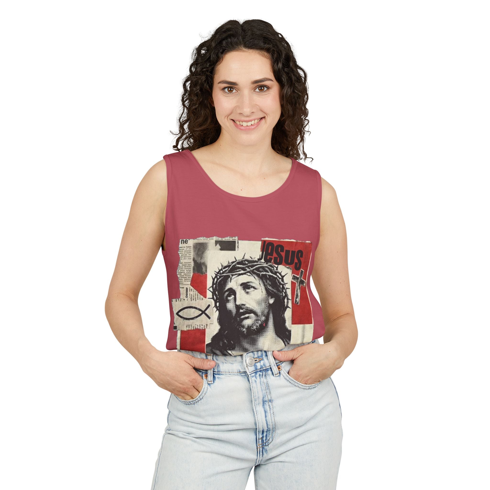“Jesus lives” Unisex Tank Top
