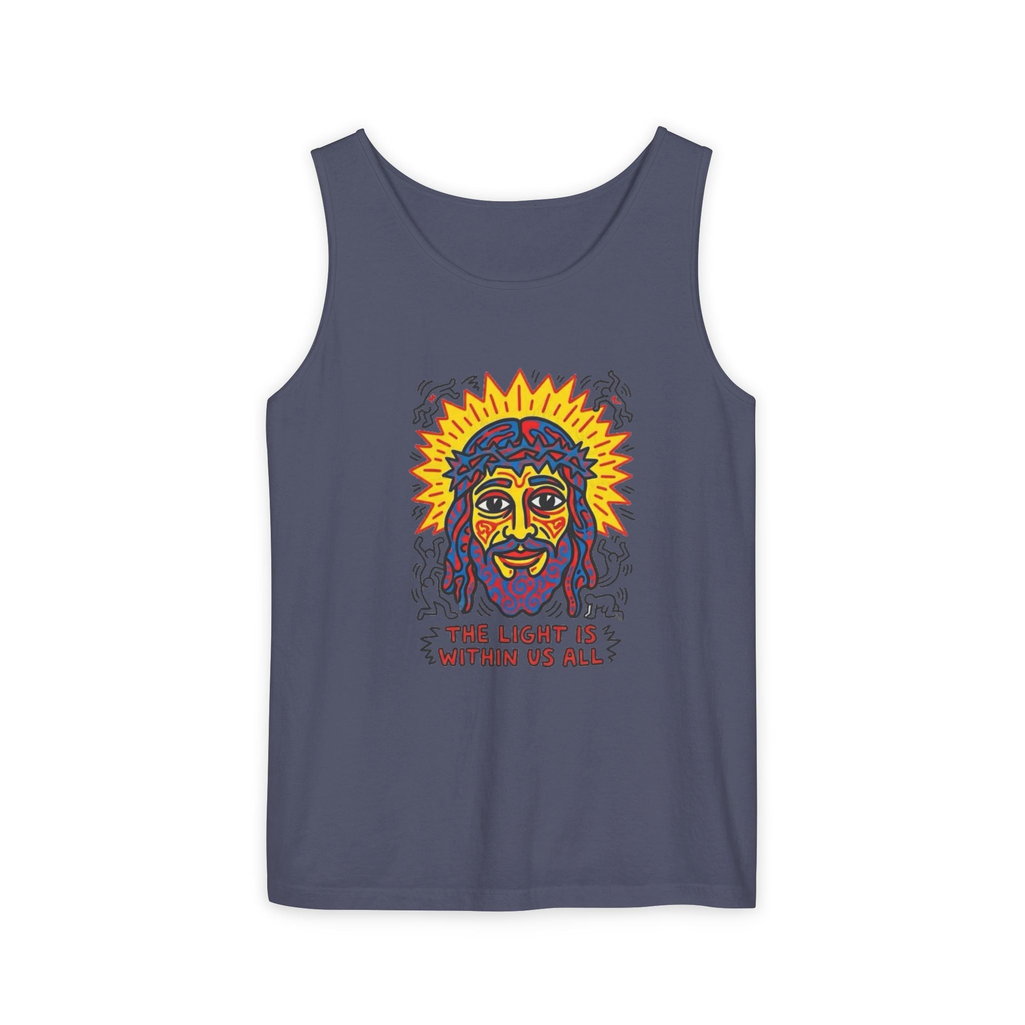 “The light” Unisex Garment-Dyed Tank Top