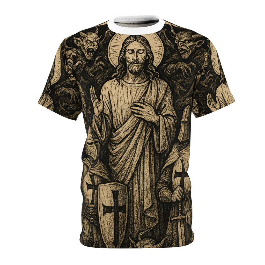 “Crusade” Unisex Cut & Sew Tee (AOP)