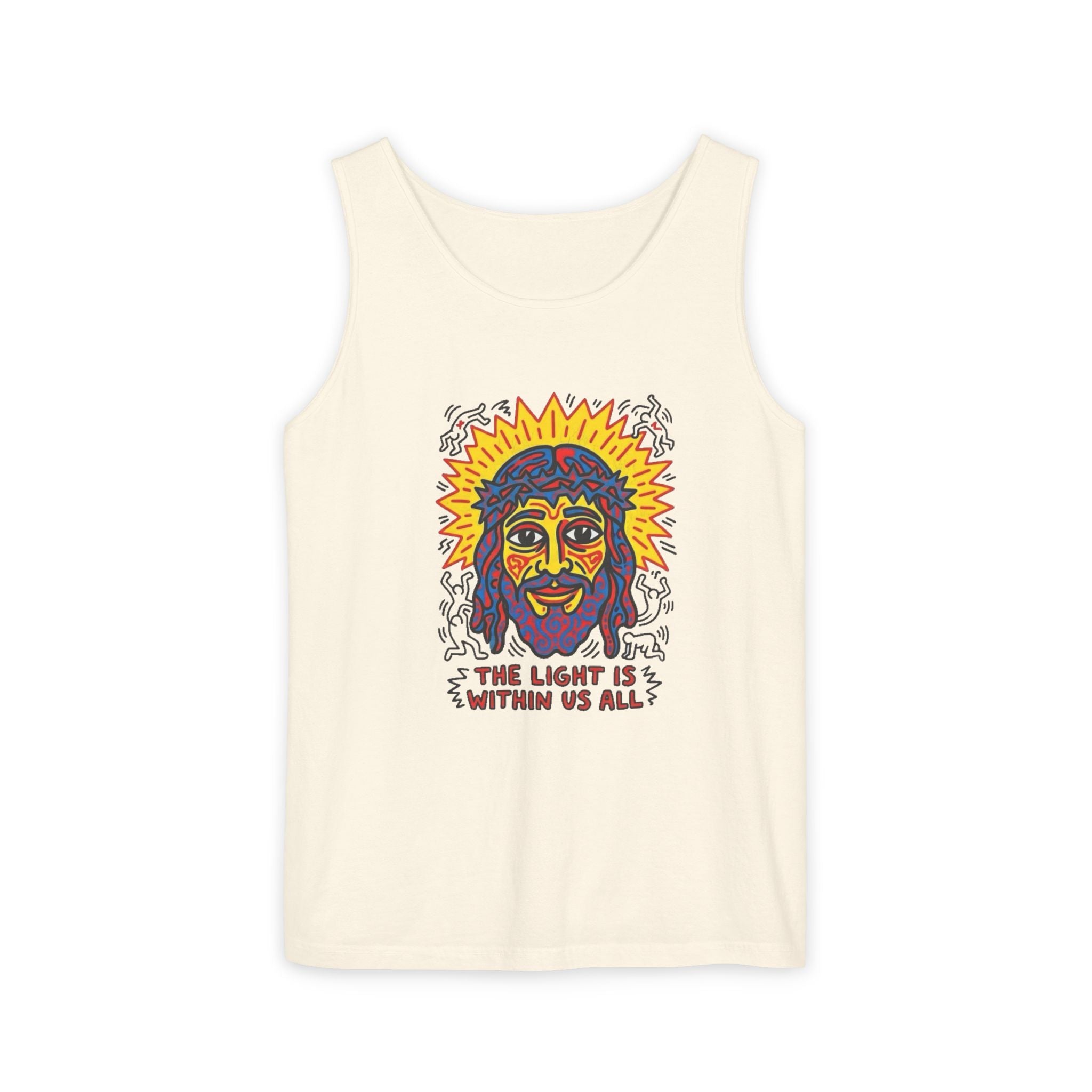 “The light” Unisex Garment-Dyed Tank Top