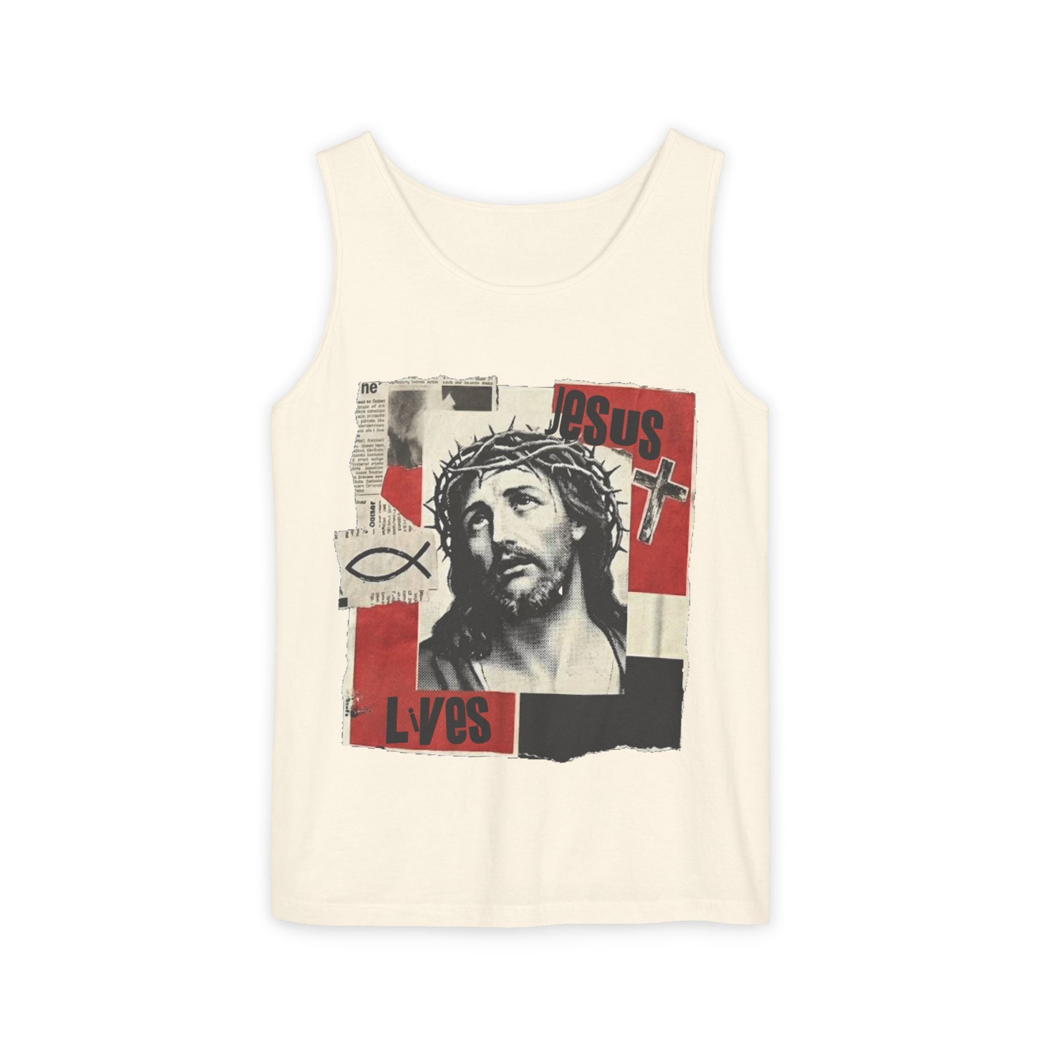 “Jesus lives” Unisex Tank Top