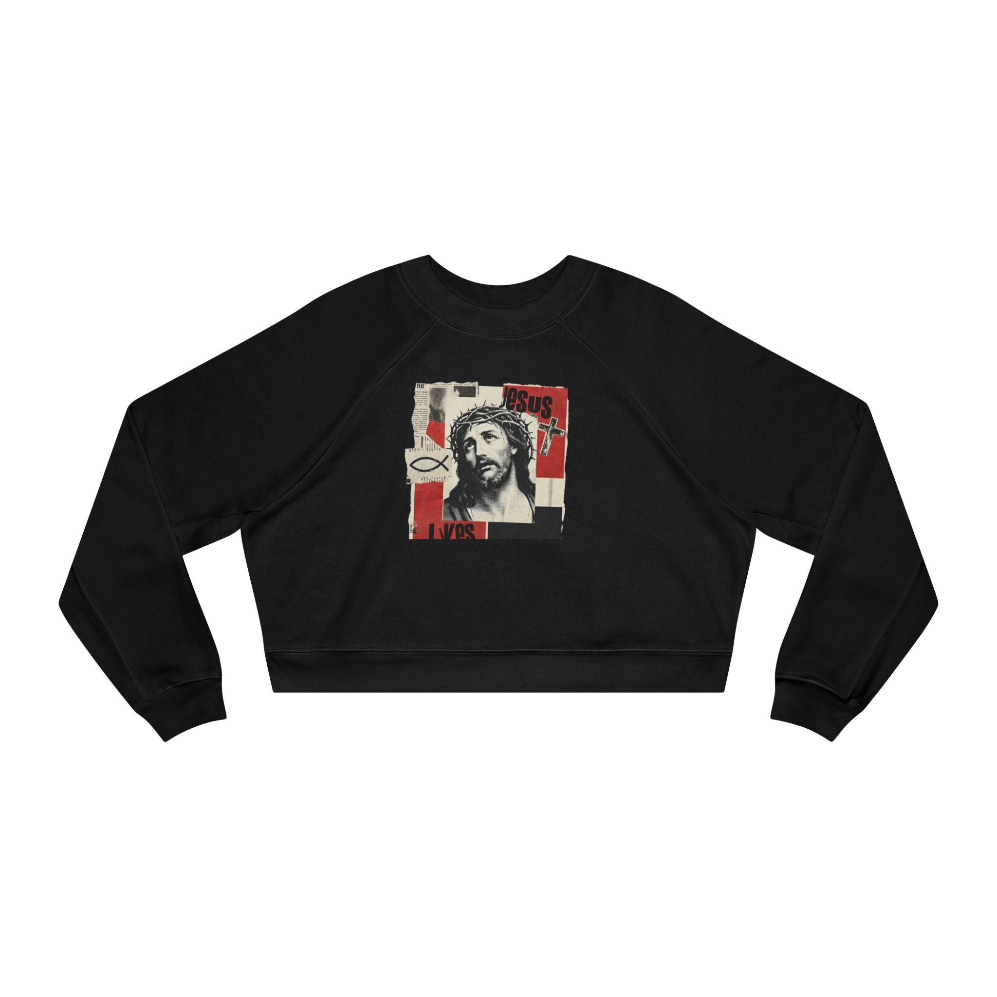 “Jesus lives” Women's Cropped Fleece Pullover