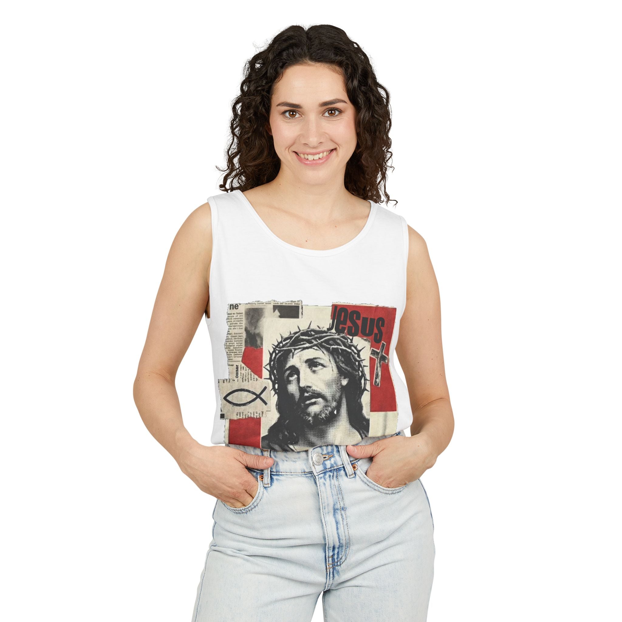 “Jesus lives” Unisex Tank Top