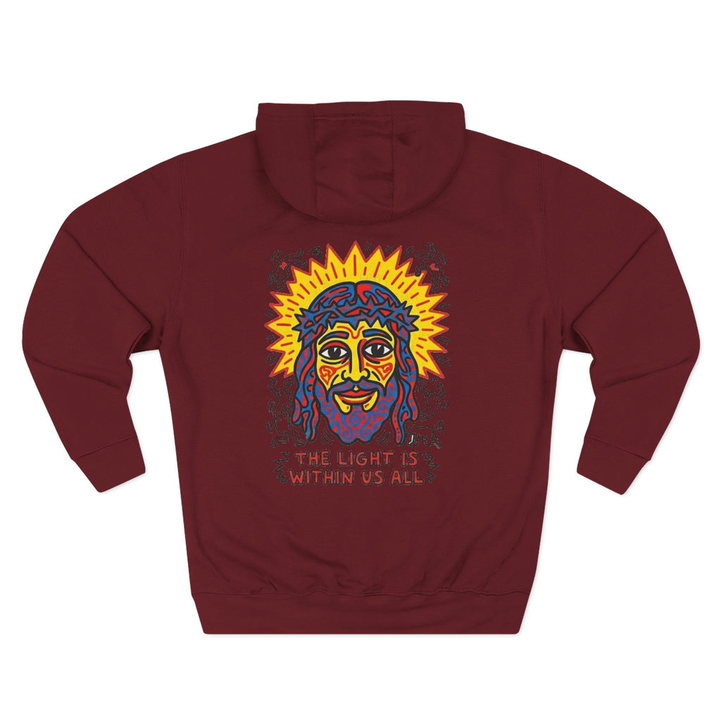 “The light” Three-Panel Fleece Hoodie