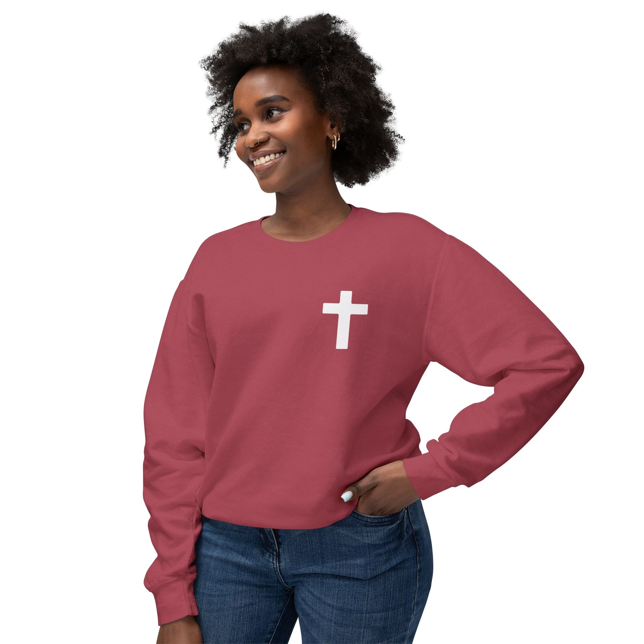 “Cross” Unisex Lightweight Crewneck Sweatshirt