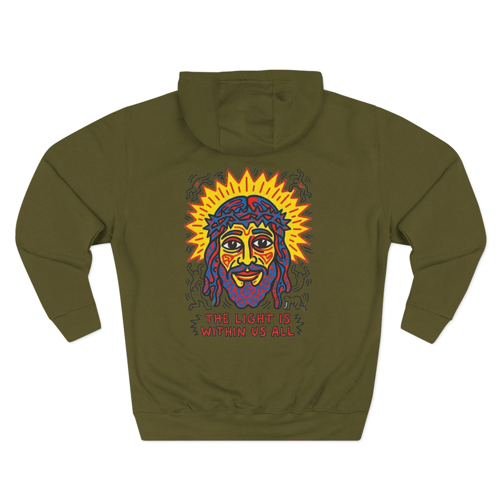 “The light” Three-Panel Fleece Hoodie