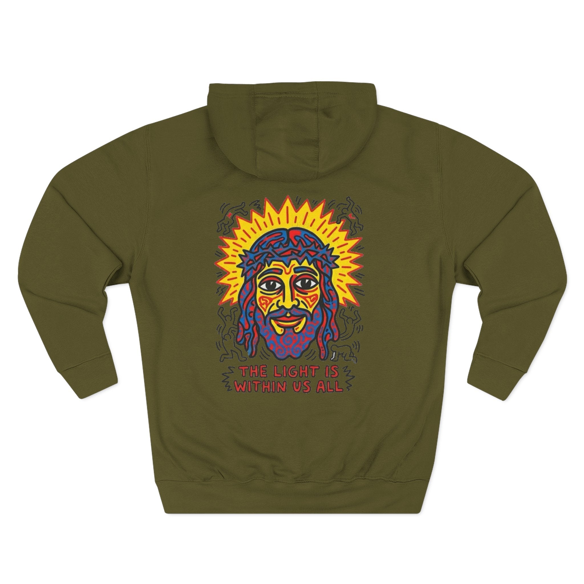 “The light” Three-Panel Fleece Hoodie