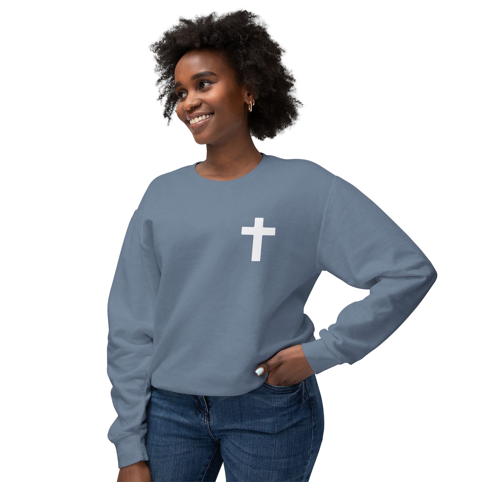 “Cross” Unisex Lightweight Crewneck Sweatshirt