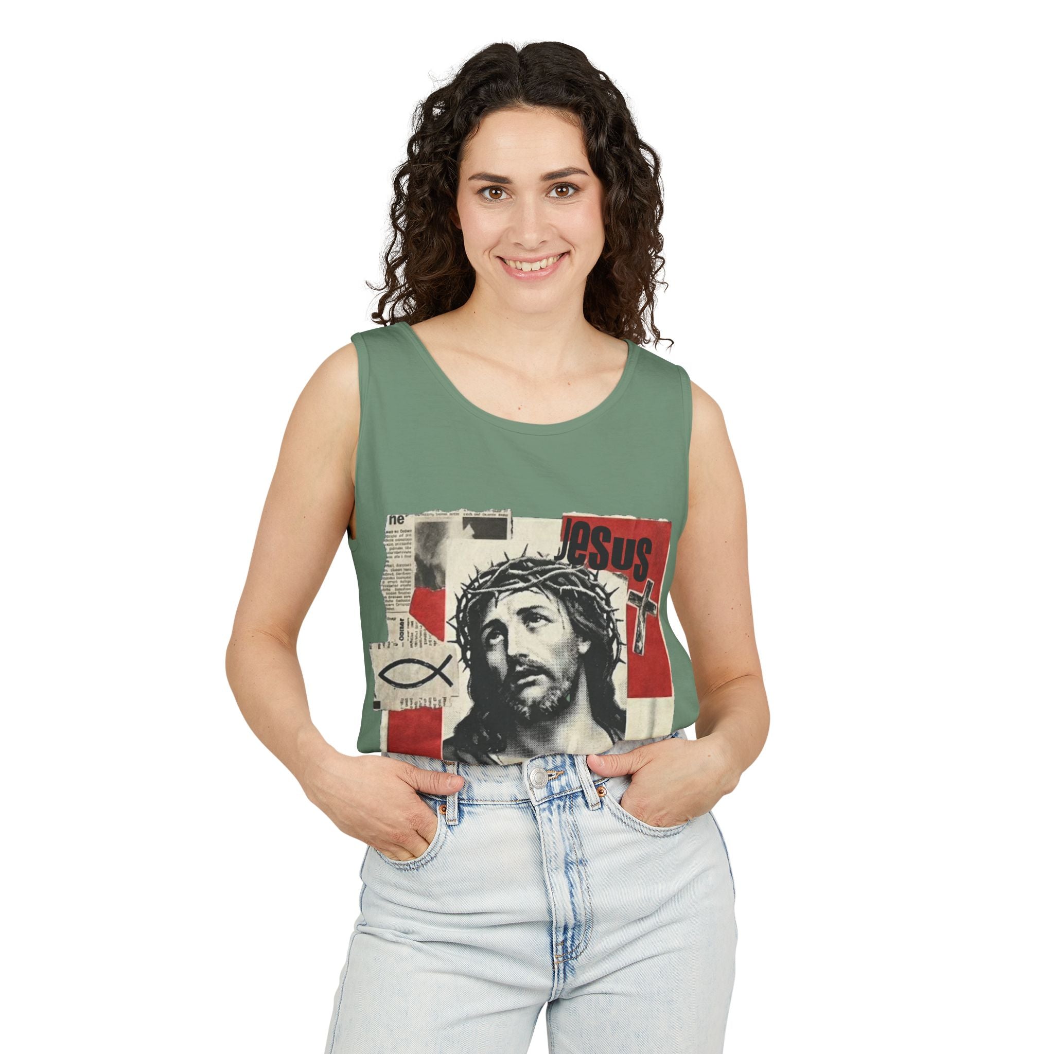 “Jesus lives” Unisex Tank Top