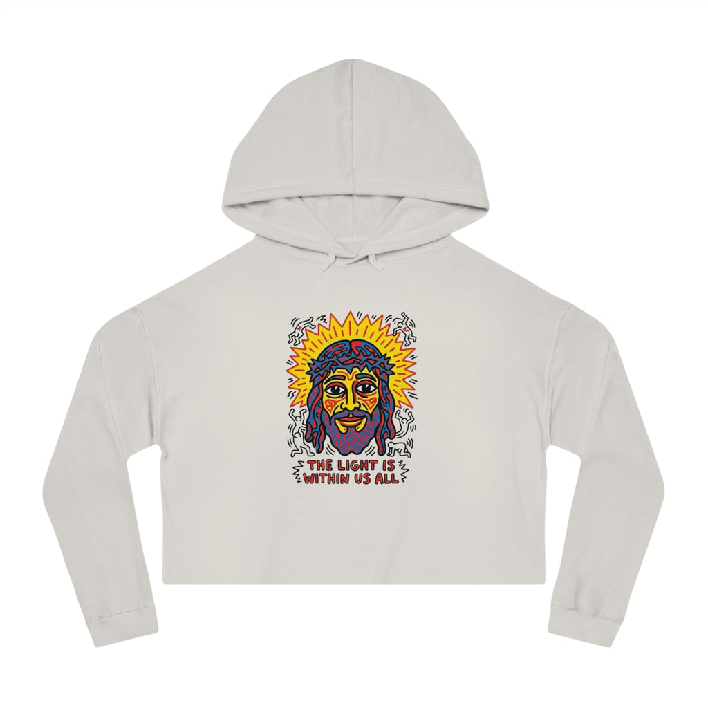 “The light” Women’s Cropped Hooded Sweatshirt