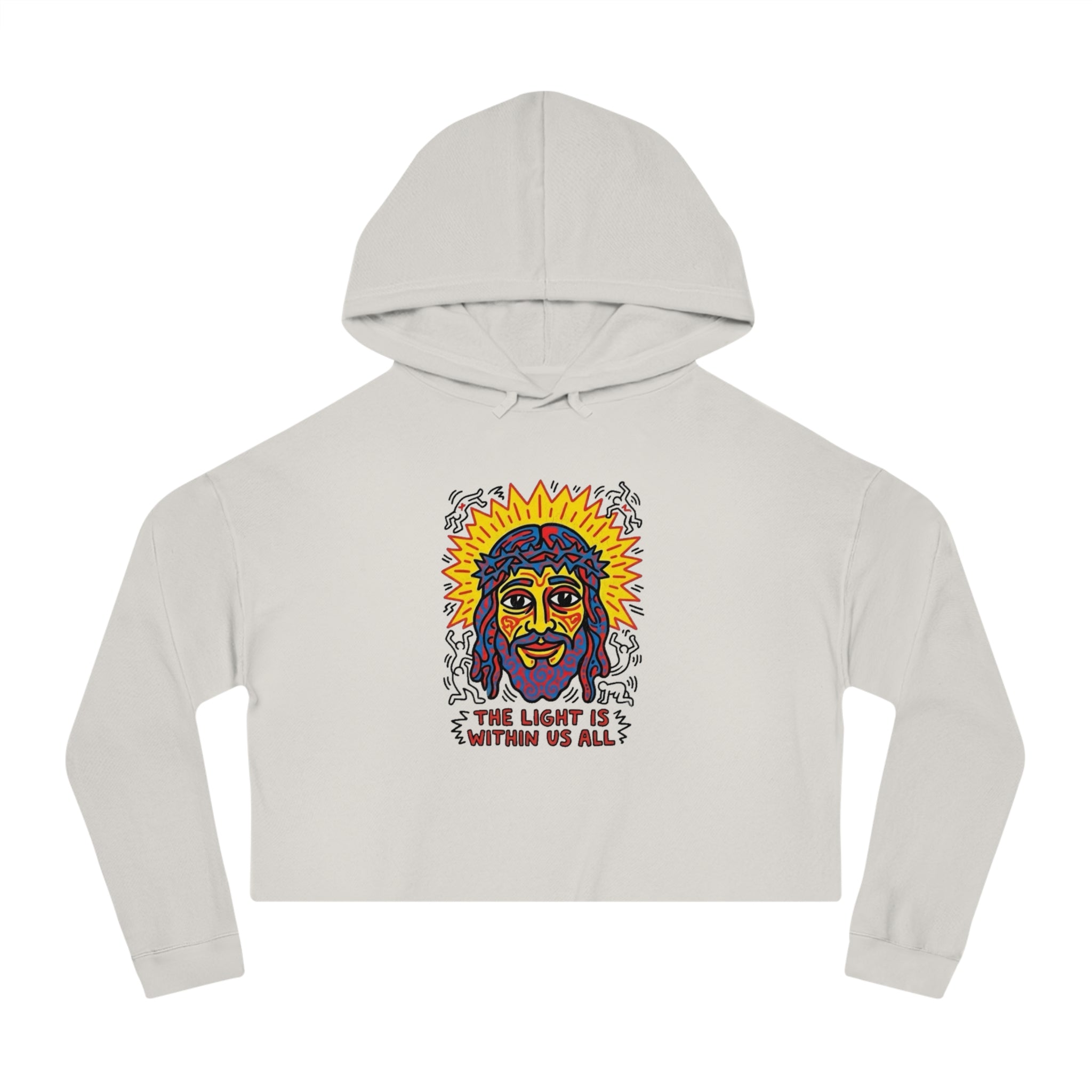“The light” Women’s Cropped Hooded Sweatshirt