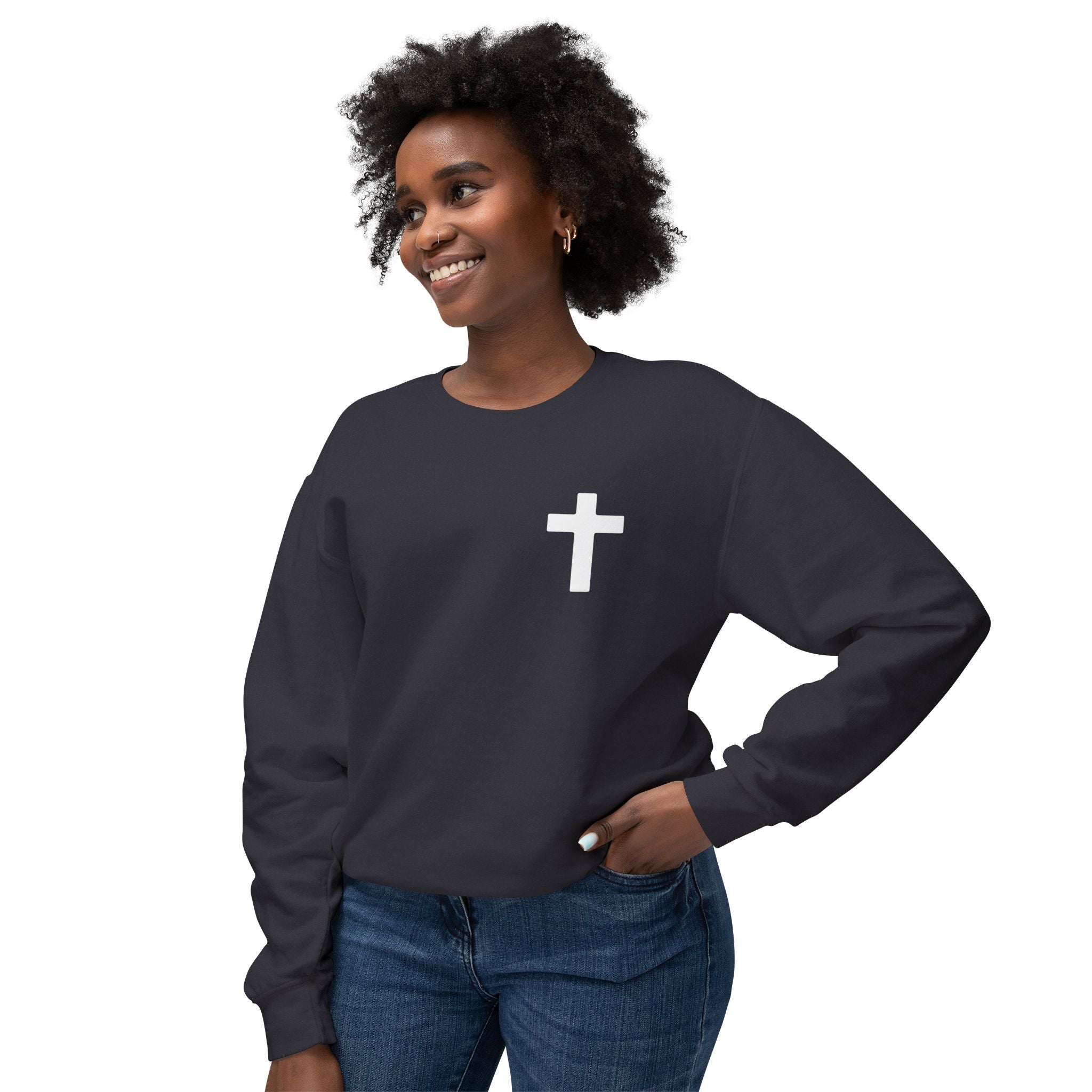 “Cross” Unisex Lightweight Crewneck Sweatshirt