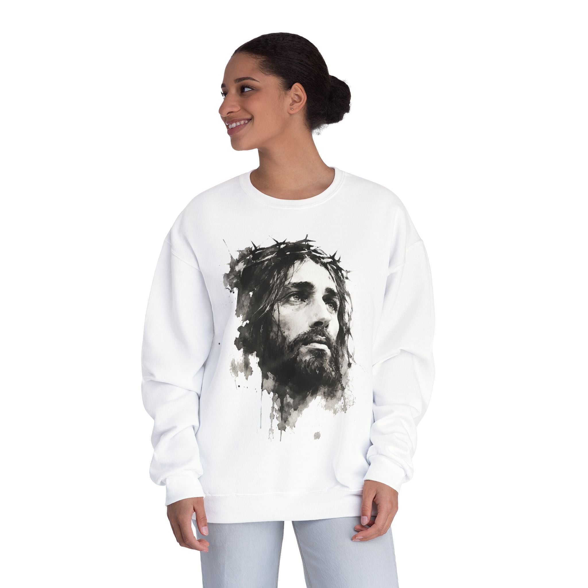 “Jesus water art” Unisex Crewneck Sweatshirt