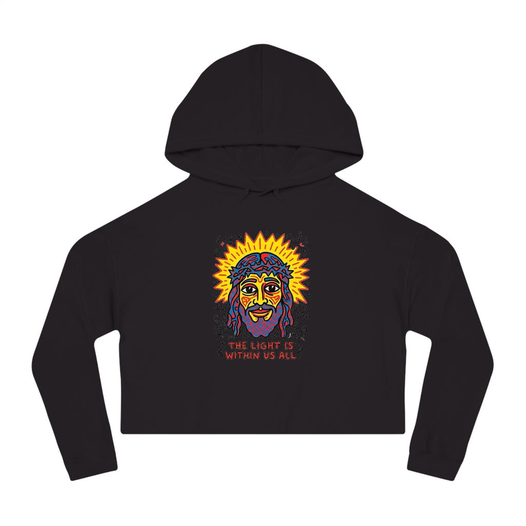“The light” Women’s Cropped Hooded Sweatshirt